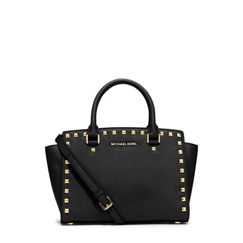 michael kors selma leather medium|Michael Kors selma studded.